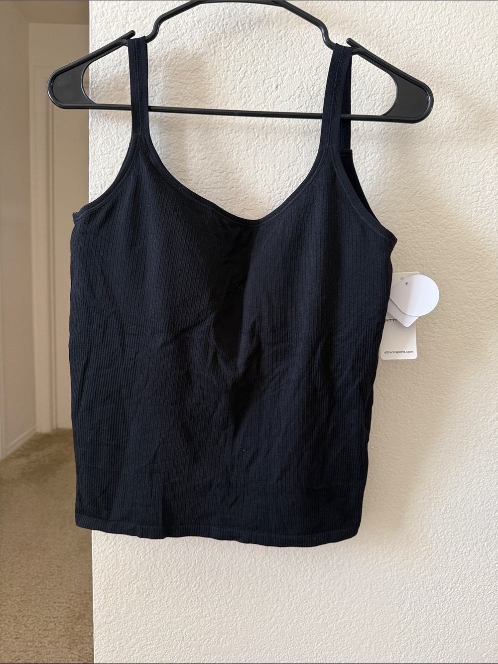 Everyday Ribbed Black Camisole Tank - Women